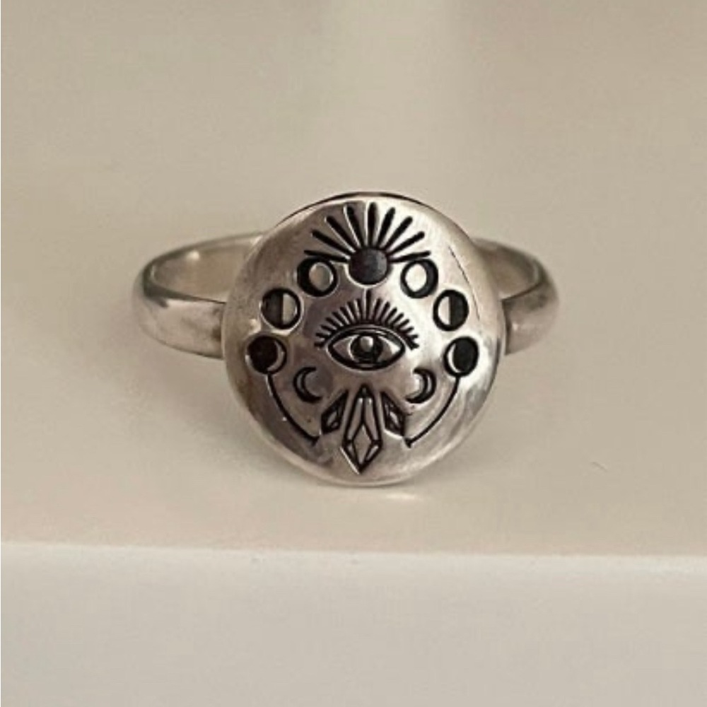 Bohemian Celestial Sterling Silver Ring